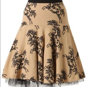Anthropologie Odille Galloping Filly Skirt